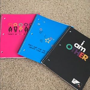Yoobi Spiral Notebooks never used